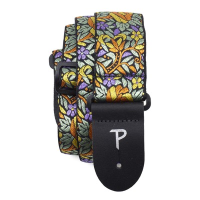 Perris Leathers Ltd. - Gitarrengurt - Nylon - Jacquard - Blumenmuster Orange ...