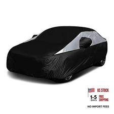 Titan Jet Black Poly Compact Sedan (176-185" long) Jet Black with Silver Stripe
