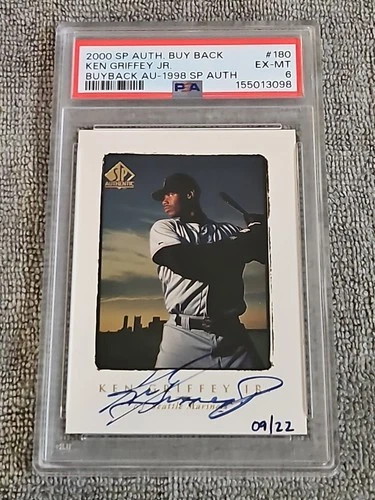 🔥 1998 UPPER DECK SP AUTHENTIC On Card AUTO KEN GRIFFEY JR. /22 PSA 6 RARE VHTF