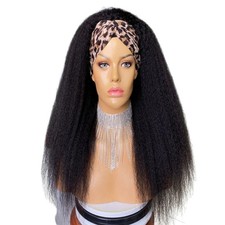 Headband Kinky Straight Human Hair Wigs