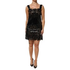 DOLCE & GABBANA Dress Black Cut Out A-line Sheath Mini IT40/US6/S RRP 2180usd
