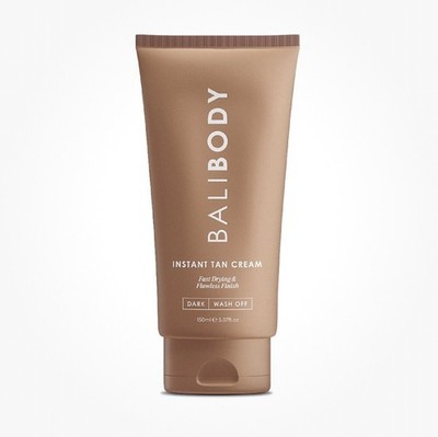 BALI BODY - Instant Tan Cream|Schnelltrocknend & makelloses Finish. DARK-WASH OFF.150ml