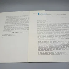 Univac Letter Signed by Computer Pioneer Carl Hammer Vintage 1971