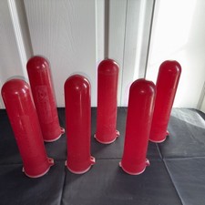 6 Pack of 140 round Paintball pods/tubes - Red