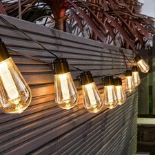 30LED Solar Powered Retro Bulb String Light Garden Outdoor Fairy Christmas Lamp