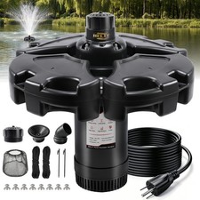 1HP Floating Pond Fountain Aerator w/ 2 Spray Modes  100Ft Cord, 110V, 15000GPH