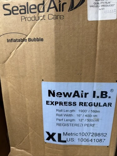 NewAir I.B. Inflatable Bubble Wrap Film XLarge 1900' x 16"x 12" perf  100641087 - product listing photo