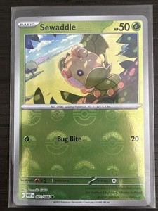 Pokemon White Flare Sewaddle Poke Ball #1 Holo Card.
