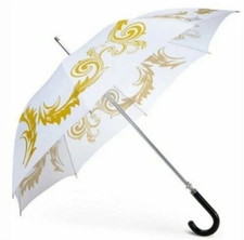 Versace Umbrella Limited Fragrance Collection 31" Large Umbrella White and Gold