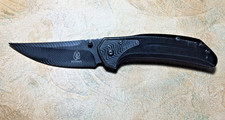 Buckshot Spring-Assisted Folding Knife 3.5" Blade Black Tactical Combat EDC