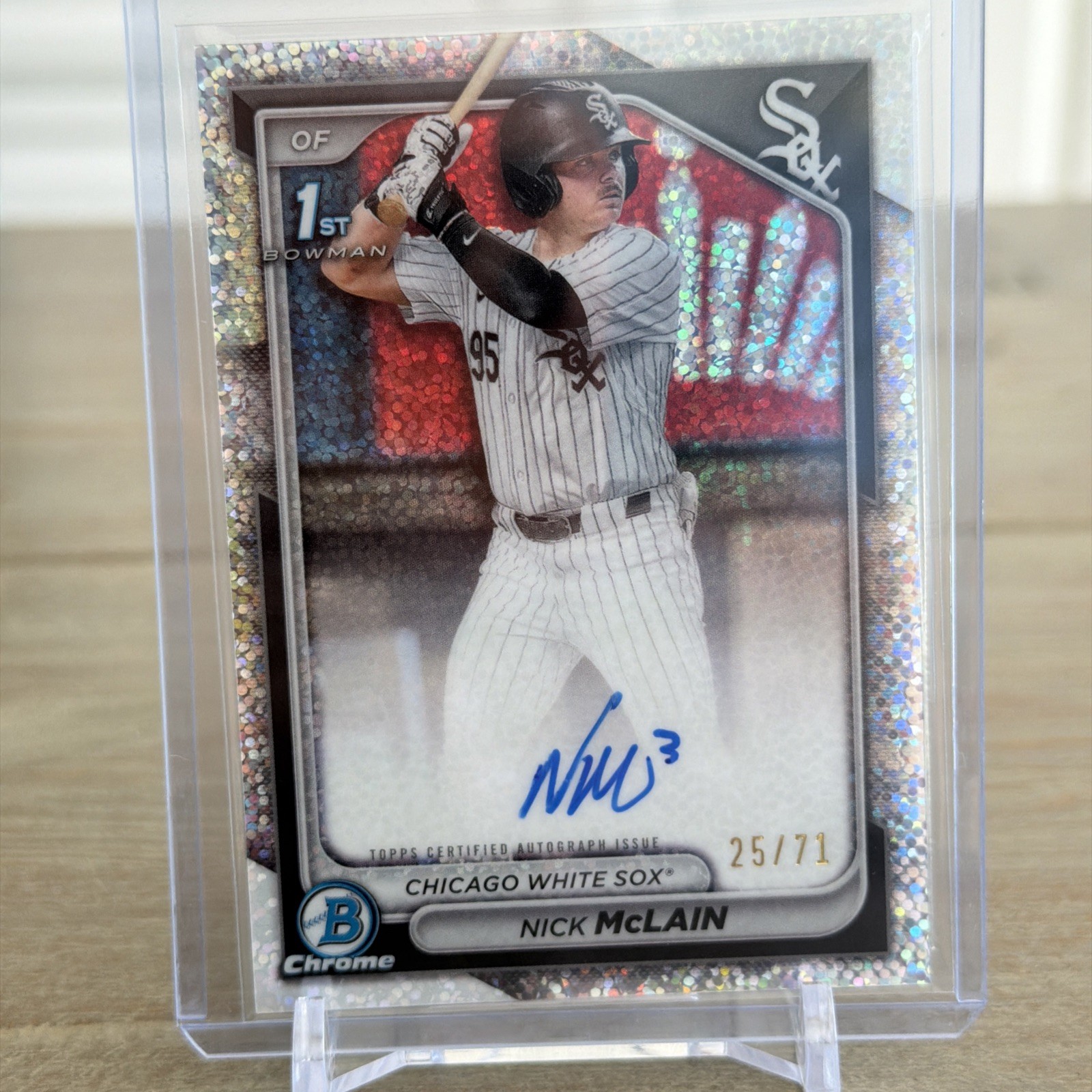 2024 Bowman Draft Chrome Prospect Autograph Nick McLain #CPA-NM Sparkle /71