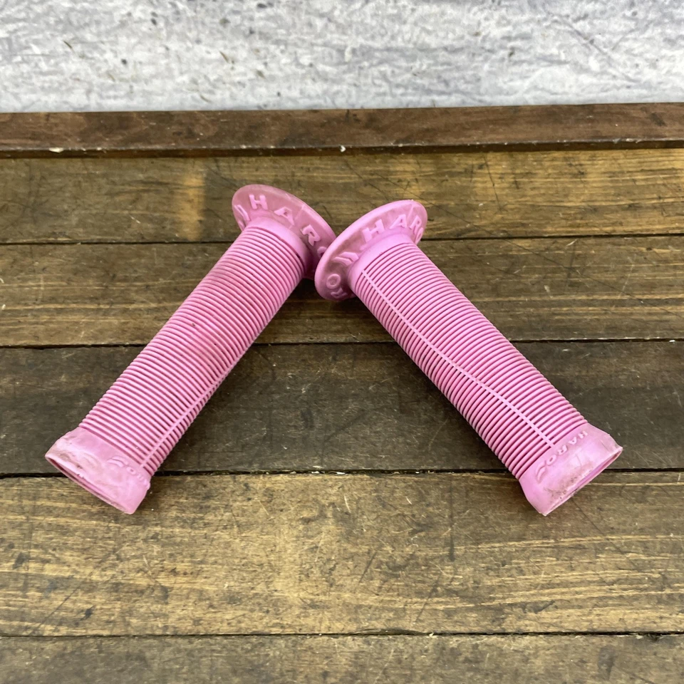 Empuñaduras de manillar de bicicleta BMX Haro rosa Freestyle Master reedición Foto 3 de 4