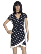 Crave Fame Womens Faux-Wrap Short Dress Size LARGE Casual Summer Wear~MSRP$130