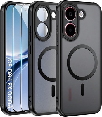 Matt Magnetisch Hülle + Displayglas für Xiaomi Poco X8 Pro 5G MagSafe Cover