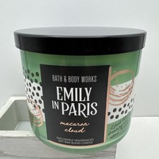 Bath  Body Works EMILY IN PARIS Macaroon Cloud 3 Wick Jar Candle Large 14.5 oz