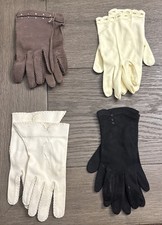 Vintage Gloves Lot 4 Pair Small Various Colors