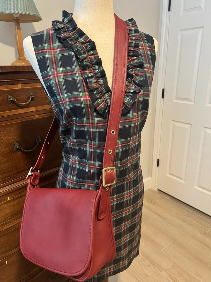 Vineyard Vines Women’s Tartan Plaid Ruffle V Neck Sleeveless Shift Dress EUC B9 - Image 3 of 4