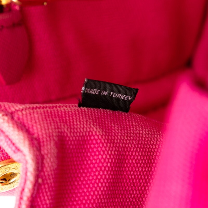 PRADA Canapa Logo Print Tote Bag Black x White Canvas 1BG220 from japan thumbnail 8