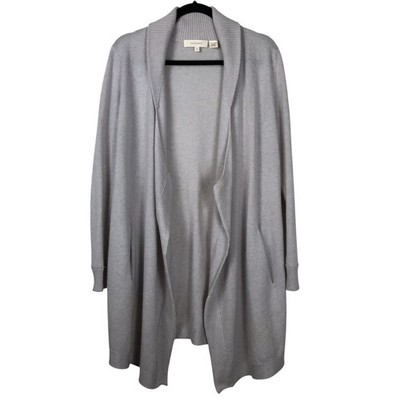 InHabit Womens 100% Cashmere Longline Cardigan Pockets Size S Quiet Luxury