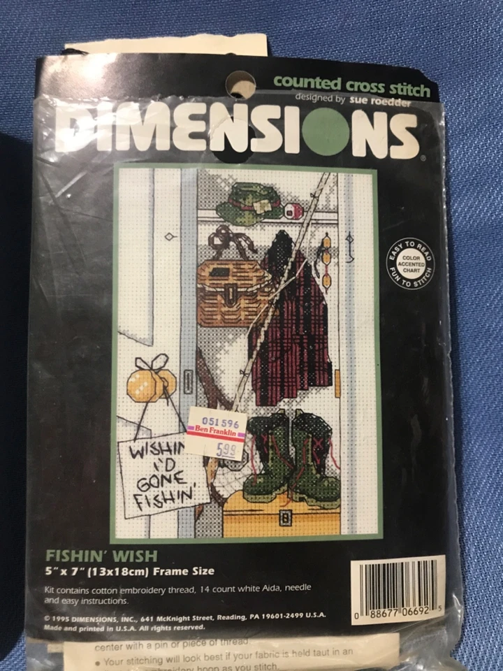 Lote de 4 kits de punto de cruz contados usados 3-nunca abiertos 1 abierto Foto 4 de 4