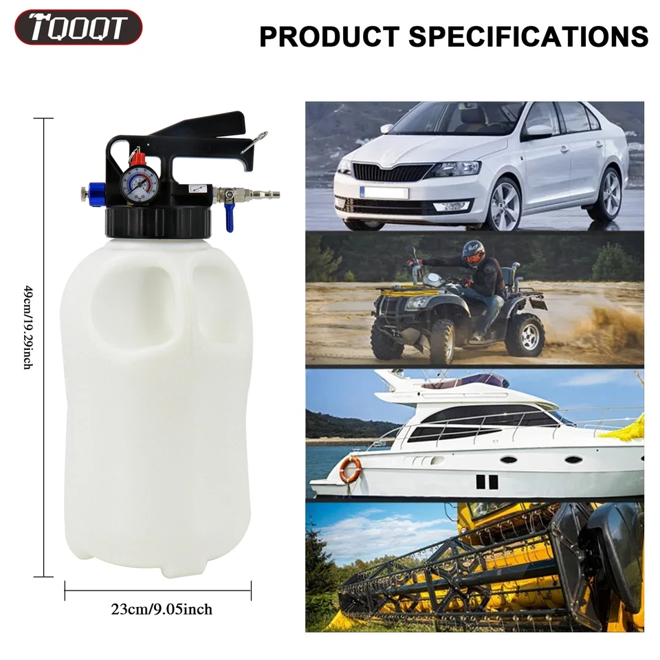 10L Pneumatic Transmission Oil Filling & Replacement Pump Tool + 13 ATF Adaptors - Image 2 of 4