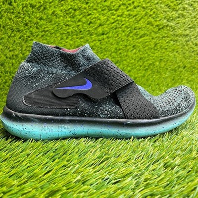Nike Free RN Motion Flyknit 2017 Womens Size 7 Black Athletic Shoes Sneakers