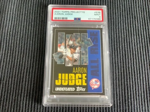 2021 TOPPS PROJECT 70 #538 AARON JUDGE / UNDEFEATED *PSA 9 MINT*  YANKEES
