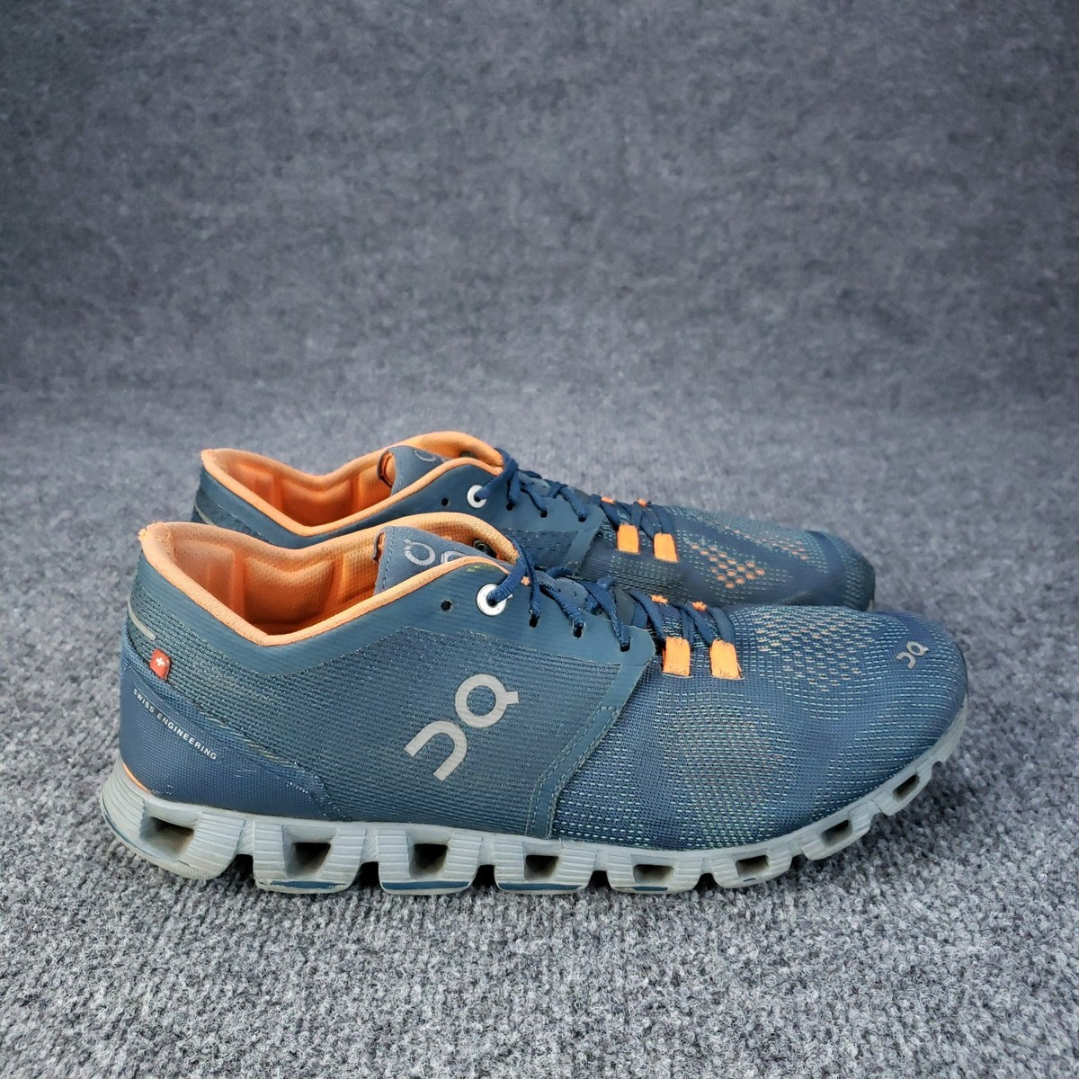 On Cloud X Shoes Mens Size 9 Blue Orange Running Sneakers