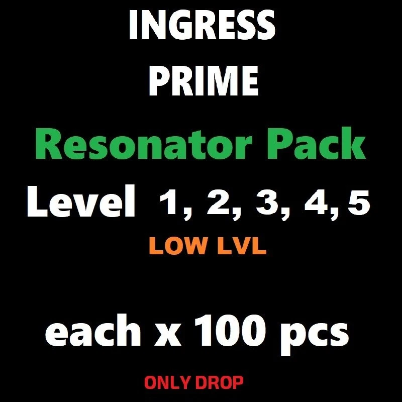 Guide for INGRESS PRIME: Resonator L1, 2, 3, 4, 5 each - 100 pcs