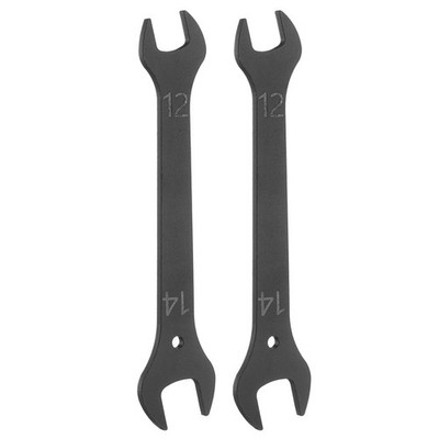 2 Stück Doppelschlüssel fein 12x14mm für Spanner U-Shaped metrisch schwarz