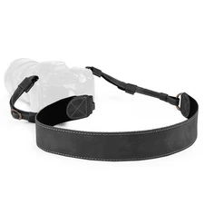 SLR, DSLR Sierra Series Genuine Leather Shoulder or Neck Strap, Black