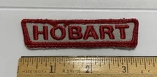 Vintage Hobart Food Service Red White 3.25” long Embroidered Uniform Patch Badge