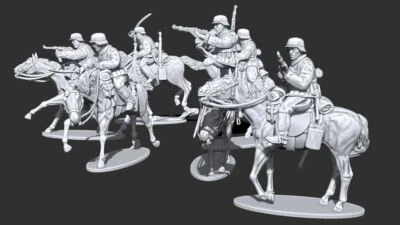 28mm WW2 Early War German - Cavalry Recon Squad - Bolt Action/ Chain of Command