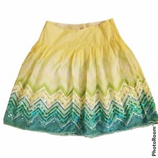 Justice Girl's Multi Color Lined Skirt - Sequins- Size 10
