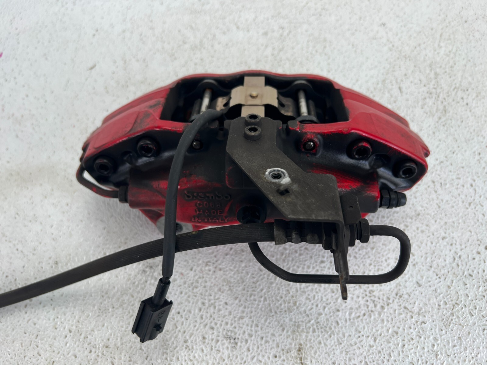 2014-2017 MASERATI GHIBLI DRIVER LEFT REAR CALIPER PARKING BRAKE RED OEM