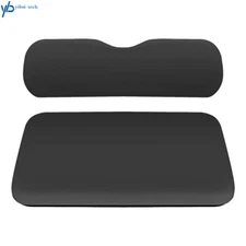 For Golf Cart Club Car DS 2000.5-up BLACK Faux Leather Front Seat Covers