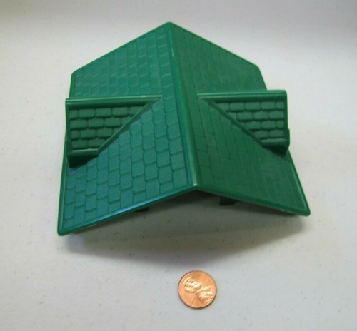Lincoln Logs GREEN GABLE ROOF PART ONLY Replacement 5" x 5" 1998 Hasbro M-7328 - Picture 3 of 3