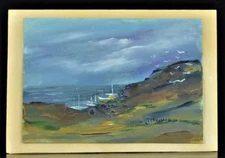 HAND PAINTED NOTE CARD - ARTIST SIGNED