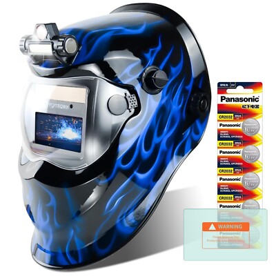 TRQWH Welding Helmet with Light Solar Powered Auto Darkening True Color
