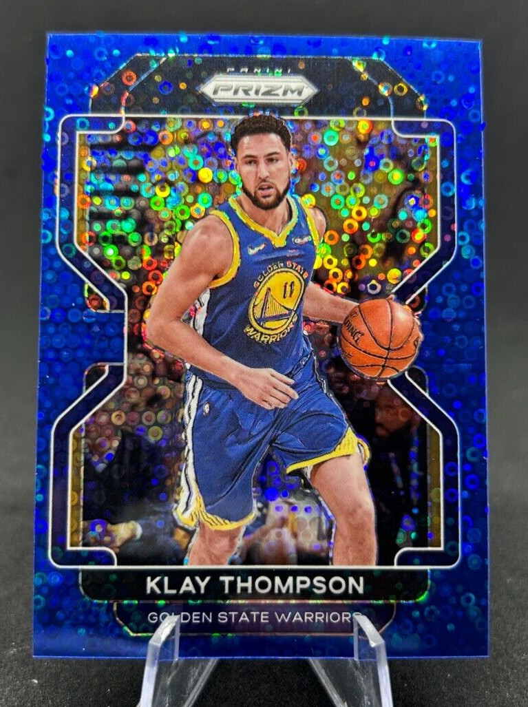 Klay Thompson 2021 NBA Panini Prizm Fast Break 2/150 Blue Disco #92 Warriors