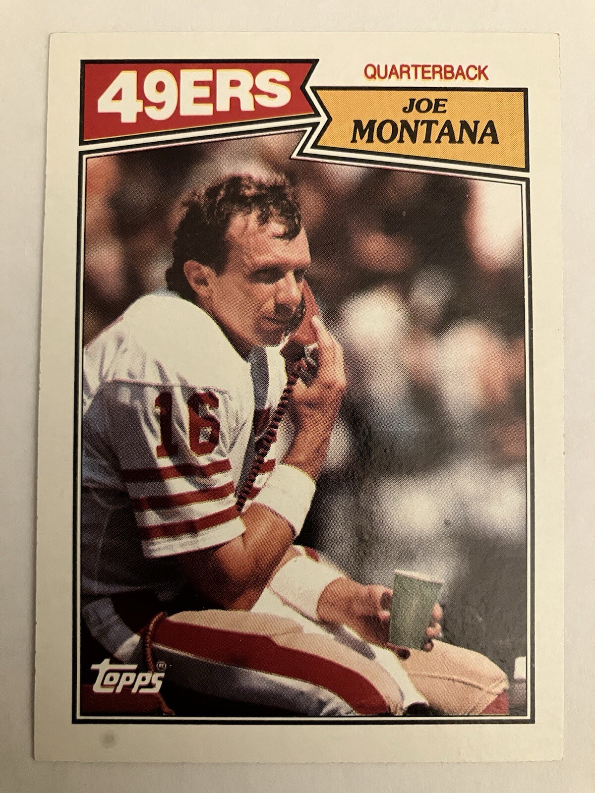 1987 Topps NFL Football ~ Joe Montana [49ers] Card #112  Ex/Nm