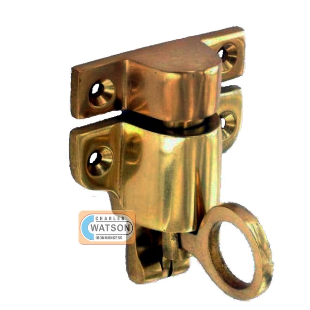 2 X Polished Brass Spring Loaded FANLIGHT Window Catches for sale ...