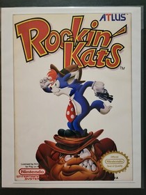 Rockin Kats Nintendo NES Classic Retro Atlus Game Box Art Print - Small Poster