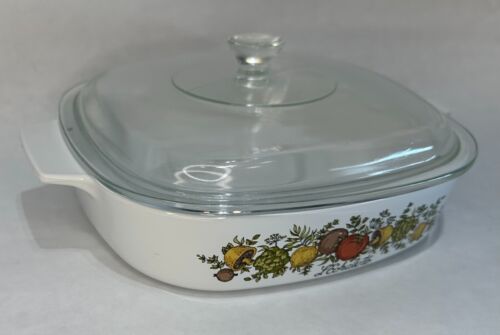 Vintage Corning Ware Casserole Dish 8 x 8 x 1 3/4" A-8-B, "Spice of Life" - Picture 3 of 10