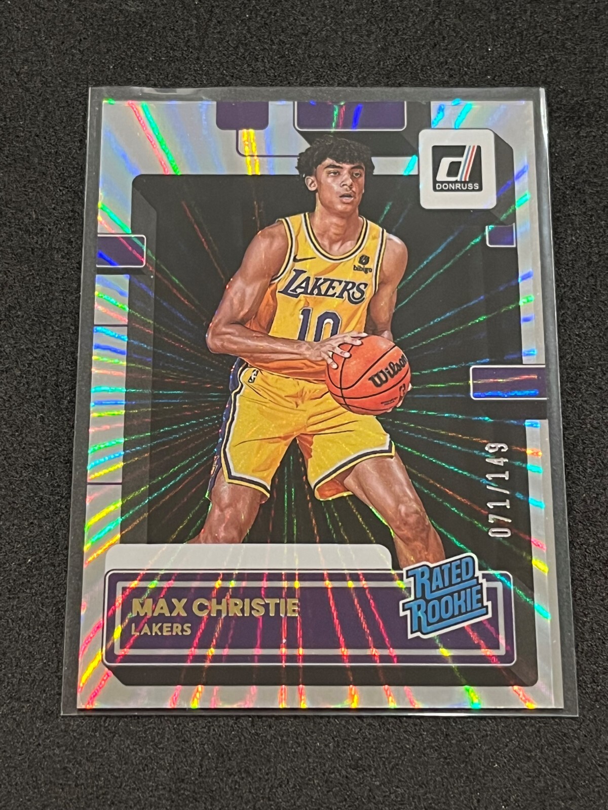 2022-23 Panini Donruss Max Christie Rated Rookie Holo Laser 71/149 #234
