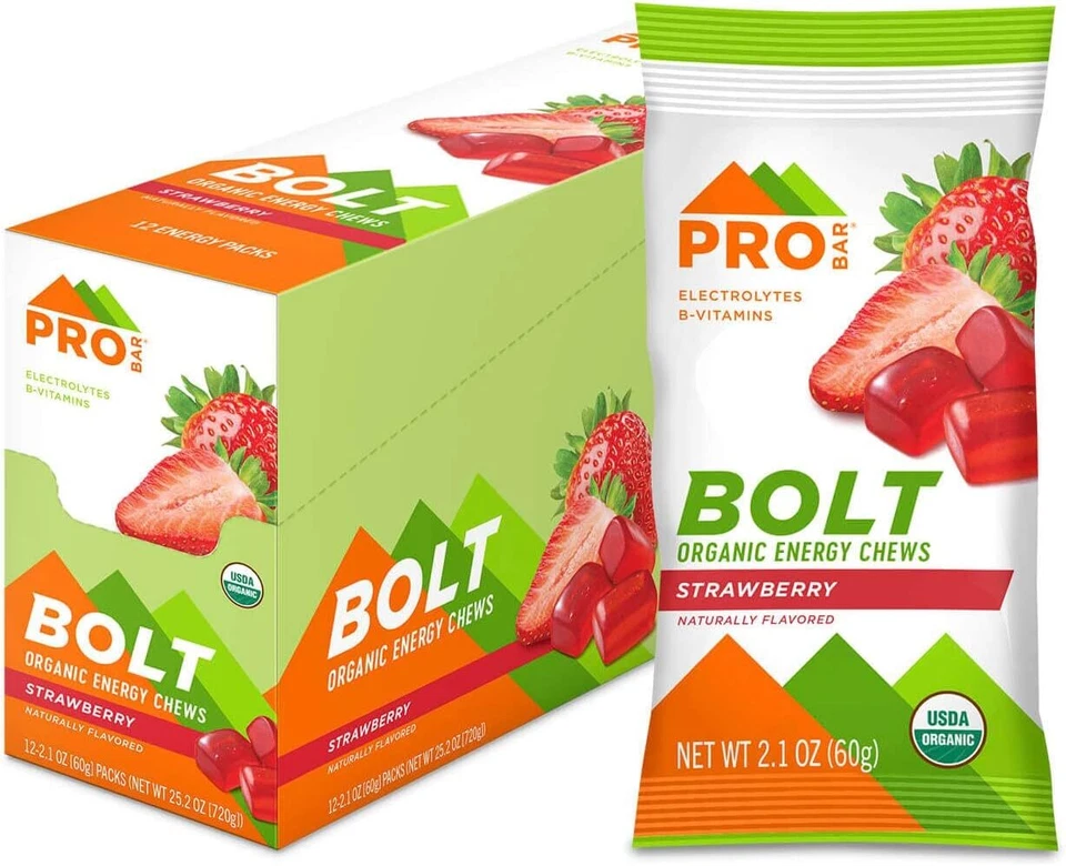 Probar Bolt Organic Energy Chews Strawberry 2.1 Oz Pack Of 4 - Image 2 of 4