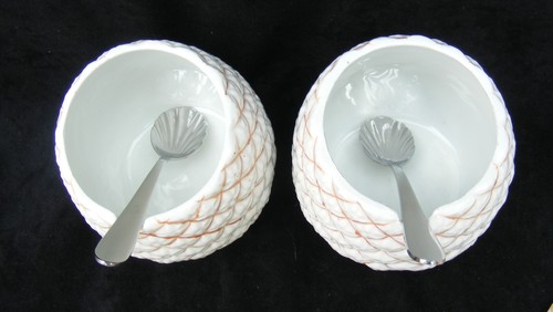 Antique Victorian Marmalade Pots - C1900 - Pineapples - Picture 9 of 10