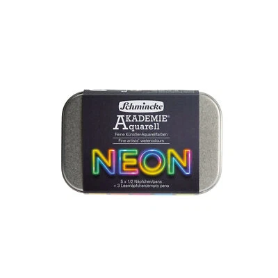 Schmincke AKADEMIE Aquarell Neonfarben Set - 5 x halbe Näpfchen 75 792 097