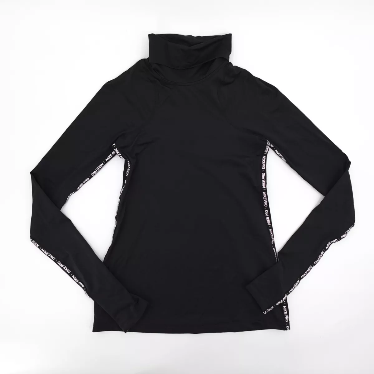 Nike Shirt Womens Extra Small Black Turtleneck Funnel Compression Long Sleeve