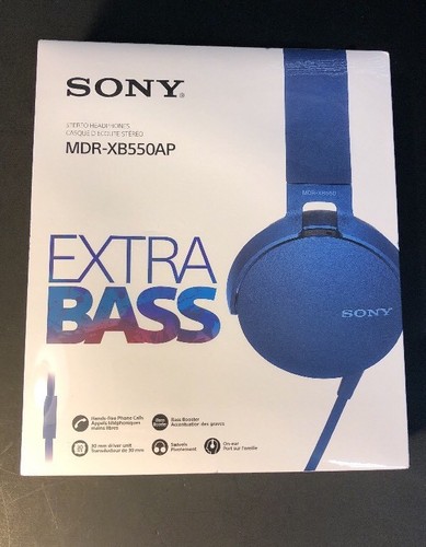 Sony EXTRA BASS STEREO CUFFIE MDR-XB550AP [EDIZIONE BLU] NUOVO | eBay